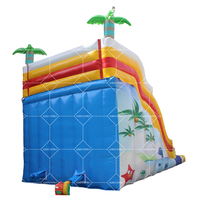 Grand château gonflable commercial pour enfants, toboggan aquatique extérieur et cavalier, jeux amusants pour adultes et enfants