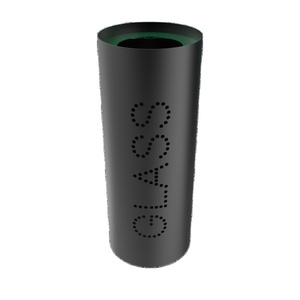 Round lid steel black small rubbish bin hotel