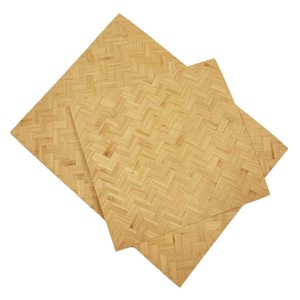 Plaque de placage en bambou tissé pour meubles, écologique, texture lisse, plusieurs tailles - Product Image 2