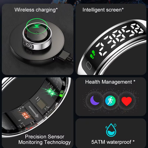 Bague connectée de santé pour couples - Suivi d'activité avec écran, éclairage de sommeil et surveillance avancée - Variantes de produits disponibles - Product Image 5