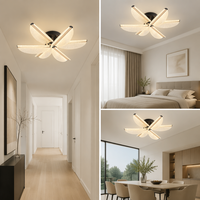 Plafonnier LED JACKSUN en acrylique cristallin, lampe de plafond en acrylique de haute qualité en forme de pétale pour chambre à coucher, salon, appartement