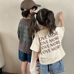 Venta al por mayor de algodón personalizado de gran tamaño niños camiseta verano ropa Lisa desgaste para niños niñas estilo casual con patrón de logotipo de dibujos animados - Product Image 4