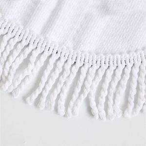 Serviette de plage ronde à franges avec logo personnalisé, sans sable, séchage rapide, en microfibre, pour les activités estivales - Product Image 6
