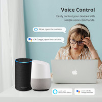Zemismart Tuya Motor tirai listrik, dapat diisi ulang Zigbee dengan rel tirai geser Khusus mendukung Alexa Google kontrol rumah