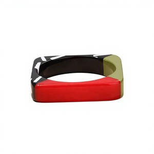 New Quality Stylish <b>Acrylic</b> Bangle Bracelet Multicolor Resin Fashion Designer Jewelry Unisex Trendy Fancy Wedding Party Woman - Product Image 2