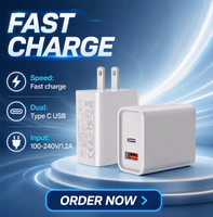 Chargeur mural rapide 45W avec Type-C PD 3.0 QC 3.0 Prise US UK EU pour téléphones mobiles