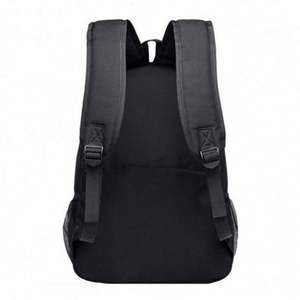 <b>Simple</b> Fashion College Daily Black Back Pack Nylon Oxford Teenage School Bag <b>Backpack</b> With Custom Logo - Product Image 4
