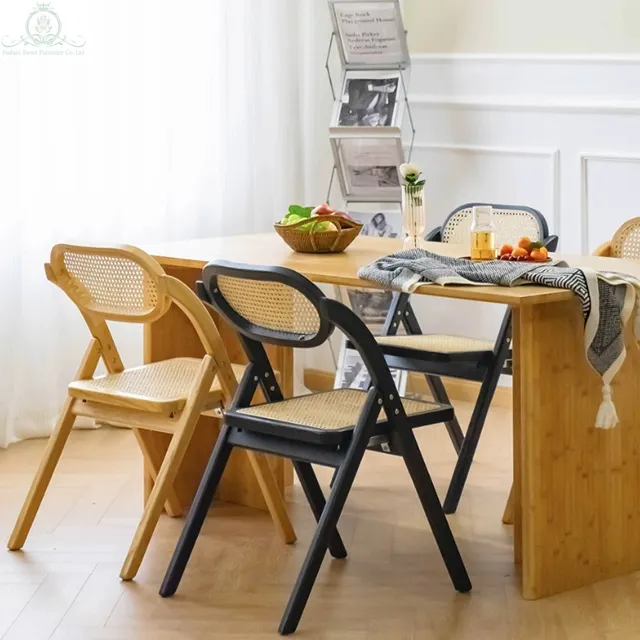Nordique simple bois massif vintage faire de vieilles chaises pliantes à vendre