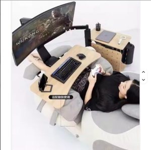 Mesa Elevadora Eléctrica Multifuncional, Soporte para Dispositivos de Visualización, Juego de Escritorio y Silla para Computadora, Pata de Mesa Elevadora para el Hogar - Product Image 4