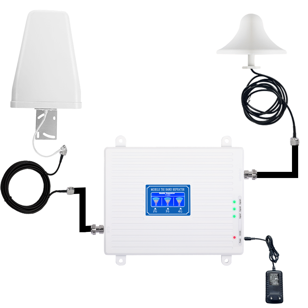 850mhz 1800mhz 2100mhz Cell Phone Signal Booster 4G Repeater