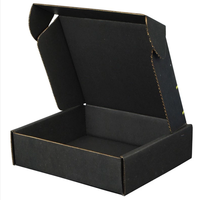 Boîte postale ondulée noire mate en carton imprimé personnalisé