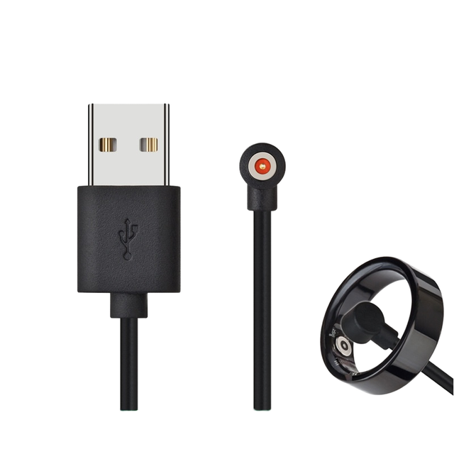 CE FCC Factory 30CM Pure Copper 4.0mm USB Magnetic Charging Cable Wire Charger for Smart Ring