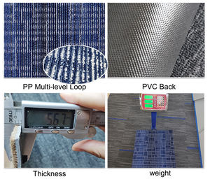 Современный геометрический дизайн, двусторонний домашний настил, ковровая плитка, коммерческий офисный модульный полипропиленовый материал, сплошная свая - Product Image 4