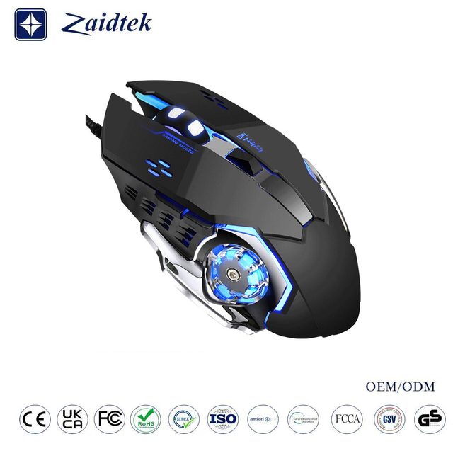RGB Backlit Wired Gaming Mouse with High DPI Right-Handed Design and Ergonomic Shape for Long Gaming Sessions
