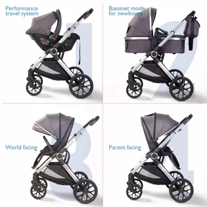 Passeggino di lusso 4-in-1 passeggino pieghevole One-click in lega di alluminio TASLON tessuto pieghevole <span class=keywords><strong>carrozzina</strong></span> seggiolino <span class=keywords><strong>per</strong></span> auto - Product Image 4