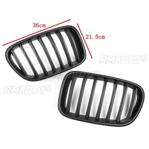1 Par de Rejillas Delanteras Negras Mate/Brillantes Color M para BMW X3 F25 2011 2012 2013, Reemplazo de Rejillas Delanteras de Parachoques de Carreras - Product Image 2