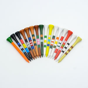 Индивидуальные премиальные Рождественские футболки для гольфа бесплатный дизайн сигаретная коробка упаковка биоразлагаемые бамбуковые деревянные футболки для гольфа - Product Image 4