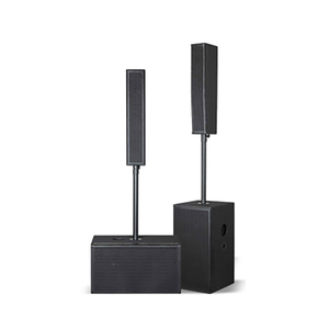 Système audio de scène en bois noir à son super clair, avec un tweeter de 1 pouce et quatre haut-parleurs de médium-grave de 5,5 pouces, type Line Array - Product Image 1