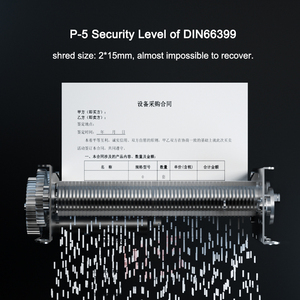 Déchiqueteuse <span class=keywords><strong>de</strong></span> documents professionnelle à micro-coupures 6M/min, autonomie 30 min, 2*15mm, P5, usage intensif, 25L, pour bureau - Product Image 3