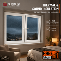 Ventana Abatible de PVC Aislada, Resistente al Viento y al Agua, Ventana de PVC de Alta Eficiencia Energética para Uso Residencial y Comercial