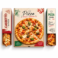 Caja de Pizza Larga Tipo Cajón Personalizada al por Mayor para Comida para Llevar y Entrega de Comida Rápida