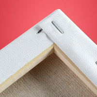 Toile de peinture carrée en coton pur, étirée, imperméable, blanche pure, quatre couches, sans acide, apprêtée, 20x25cm, vente en gros