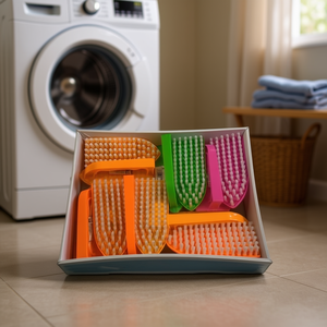 MNJ Laundry Brush Set 12Pcs Colorful Plastic Cleaning Brushes For Clothes And Fabric Care - Product Image 2