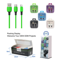 Vente en gros de téléphone mobile Android coloré personnalisé OEM données de type c charge rapide câble micro chargeur usb