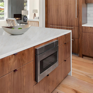 Vente en gros OEM Calacatta or blanc veines de quartz artificiel poli grande dalle de comptoir en quartz durable dessus de table cuisine moderne - Product Image 5