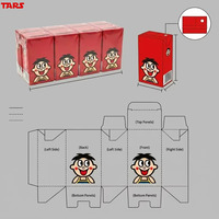 Slanke 125ml aseptische kartonnen verpakking, meerlaags papier-aluminium composiet voor UHT-melk, havermelk, sap, thee, dranken, FDA en Halal gecertificeerd