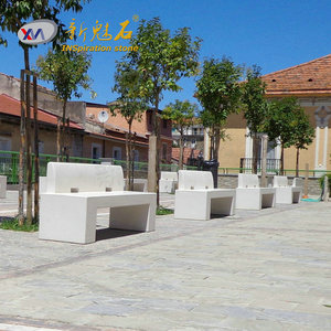 Nuevos Materiales de Construcción de Piedra, Banco de Hormigón GRC, Banco de Piedra Artificial para Exteriores, Muebles de Asientos Cuadrados para Interiores - Product Image 3