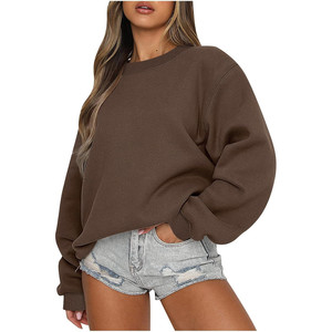 Sweat-shirt à col rond surdimensionné pour femme Ceboyel - Pull tricoté ample tendance Y2K - Product Image 1