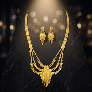 Wholesale 14K 18K 24K Micron Gold Rani Haar <b>Long</b> <b>Necklaces</b> Brass Traditional Dubai Style Bridal Gold Filled Jewelry Oro Joyeria - Product Image 6