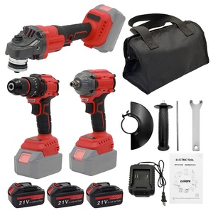 Juego de Herramientas Combinadas Inalámbricas de 21 V, Funciona con Batería <span class=keywords><strong>Makita</strong></span>, Taladro Inalámbrico + <span class=keywords><strong>Llave</strong></span> de <span class=keywords><strong>Impacto</strong></span> + Amoladora Angular de 125 mm - Product Image 1