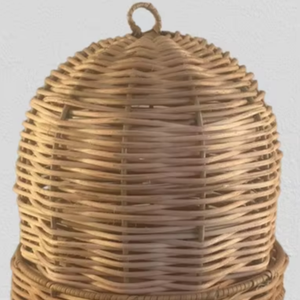 KONCEPT KRAFT INC Iron & Rattan <b>Cake</b> <b>Stand</b> with Dome for Decoration in bulk price - Product Image 1