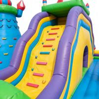 Parcours d'obstacles gonflable commercial en PVC écologique pour grands jeux de défi pour adultes, aire de jeux sur mesure