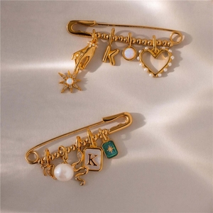 دلايات ساحر فاخرة مطلية بالذهب عيار 18 ، بروشات سافيتيبين للنساء والرجال - Product Image 3