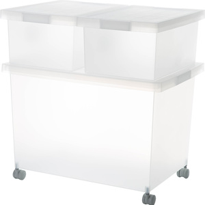 Shimoyama Nhiệm Vụ Nặng Nề <span class=keywords><strong>45L</strong></span> Trẻ Em Của Rõ Ràng Nhựa PP Matte Hộp Trẻ Em Đồ Chơi Lưu Trữ Hộp Tổ Chức Lưu Trữ Thiết Lập Với Nắp Bánh Xe - Product Image 4