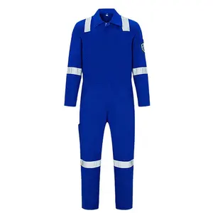 Arbeits kleidung aus 100% Baumwolle Stoff Overall Arbeits kleidung Sicherheits anzug mit Reflektor Sicherheits uniform Kleidung