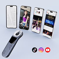 Souris de présentation sans fil multifonction avec pointeur laser et télécommande pour TikTok, PPT/Keynote, application de retournement de pages d'e-book