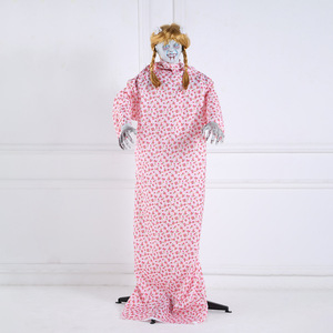 <span class=keywords><strong>Animé</strong></span> <span class=keywords><strong>Halloween</strong></span> Animatronic Floral Ghost Woman Prop avec mouvement de tête Décoration d'horreur activée par le son - Product Image 6