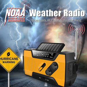 Radio Meteorológica Portátil AM FM NOAA y Linterna de Emergencia para Desastres y Huracanes, con Manivela, Energía Solar, para Supervivencia, Campamento y Actividades al Aire Libre - Product Image 4