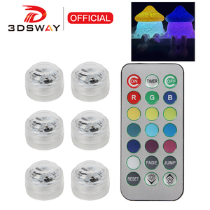 3dsway không dây dính tre phòng thí nghiệm LED ánh sáng không thấm nước <span class=keywords><strong>3D</strong></span> in trang trí đèn Điều kiện Mới tự chế mô hình đồ chơi thành phần - Product Image 2