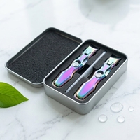 Kit Premium de 2 Piezas para Cortar Uñas, Cortaúñas de Boca Ancha con Lima de Uñas, Set de Manicura de Acero Inoxidable en Caja de Regalo