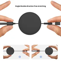 Câble de charge et de données rétractable 5-en-1 à charge rapide 6A USB et Type-C vers Micro USB, Type-C et Lightning pour téléphone et ordinateur portable