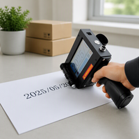 Printer Inkjet Portabel Kecepatan Tinggi, Penyegel Pencetak Tanggal Genggam untuk Penandaan Kemasan Kode Batch Logo Kustom