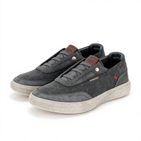 Baskets décontractées à enfiler, bout rond, matériaux mixtes, chaussures de marche, streetwear