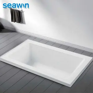 Seawin phòng tắm sợi acrylic rắn bề mặt tiêu chuẩn bồn tắm dành cho người lớn thả trong bồn tắm