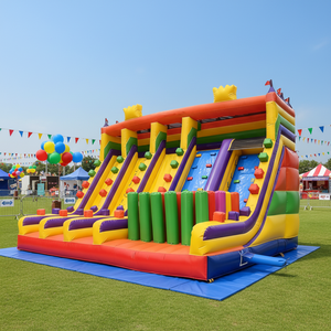 Mur d'escalade gonflable 3-en-1 de qualité commerciale, respectueux de l'environnement, avec toboggan et labyrinthe, pour <span class=keywords><strong>parc</strong></span> d'attractions extérieur et intérieur - Product Image 1