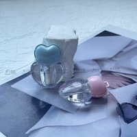 Échantillon personnalisé Nouveau produit Brillant à lèvres en forme de cœur avec breloque détachable Mini-emballage en ABS Emballage mignon pour maquillage Gloss à lèvres